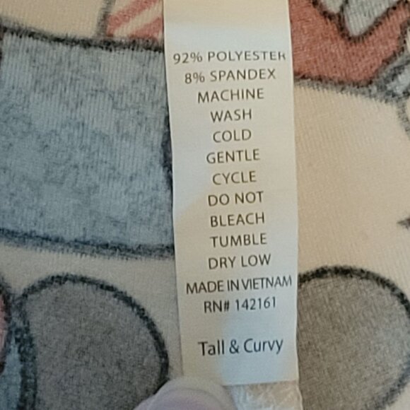 LuLaRoe TC Tall & Curvy Women’s Plus Leggings Red Snowman Christmas - Picture 6 of 16